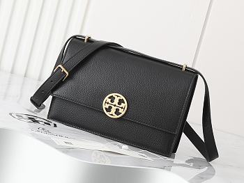 Fortok Tory Burch Miller Shoulder Bag in black 24*9.5*6cm