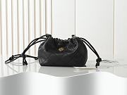 Fortok Tory Burch Willa drawstring Small bag Black 25*15*10cm - 1
