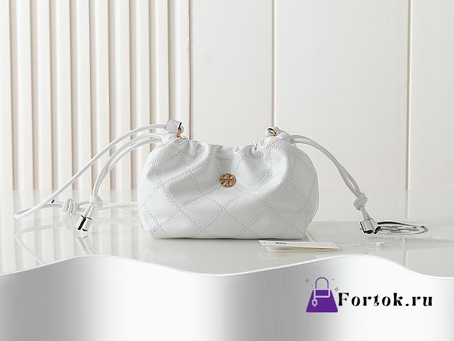 Fortok Tory Burch Willa drawstring Small bag White 25*15*10cm - 1