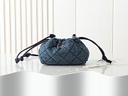 Fortok Tory Burch Willa drawstring Small bag Denim 25*15*10cm - 1