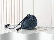 Fortok Tory Burch Willa drawstring Small bag Denim 25*15*10cm - 6