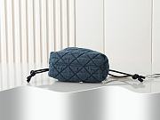 Fortok Tory Burch Willa drawstring Small bag Denim 25*15*10cm - 5