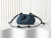 Fortok Tory Burch Willa drawstring Small bag Denim 25*15*10cm - 3