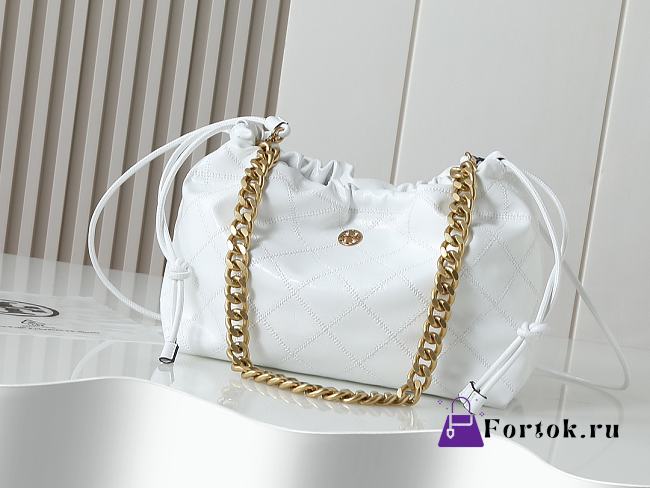 Fortok Tory Burch Willa drawstring Small bag White 29*20*12cm - 1