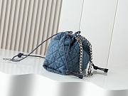 Fortok Tory Burch Willa drawstring Small bag Denim 29*20*12cm - 6