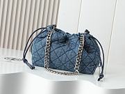 Fortok Tory Burch Willa drawstring Small bag Denim 29*20*12cm - 1