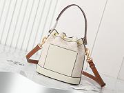 Fortok Tory Burch T Monogram bucket bag Ivory 21*12*21cm - 6