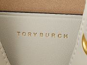 Fortok Tory Burch T Monogram bucket bag Ivory 21*12*21cm - 2
