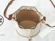 Fortok Tory Burch T Monogram bucket bag Ivory 14*19*11cm - 6