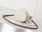 Fortok Tory Burch T Monogram bucket bag Ivory 14*19*11cm - 5