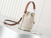 Fortok Tory Burch T Monogram bucket bag Ivory 14*19*11cm - 4