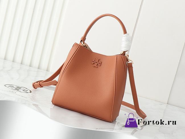 Fortok Tory Burch McGraw bucket bag Brown 18*12.5*13cm - 1
