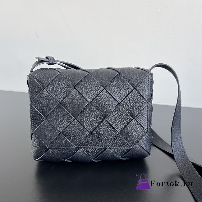 Fortok Bottega Veneta Diago leather crossbody bag Black 22.5x16.5x5.5cm - 1