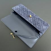 Fortok Bottega Veneta Andiamo clutch bag Suede Navy Blue 31x13x3cm  - 6