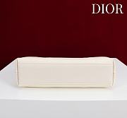 Fortok Dior 2026ss Bow bag White floral embroidery 27×8×18cm - 2