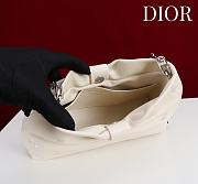 Fortok Dior 2026ss Bow bag White floral embroidery 27×8×18cm - 5