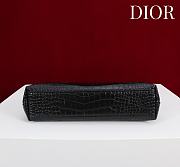 Fortok Dior 2026ss Bow bag Black Crocodile embroidery 27×8×18cm - 2