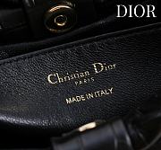 Fortok Dior 2026ss Bow bag Black Crocodile embroidery 27×8×18cm - 6