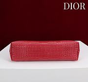 Fortok Dior 2026ss Bow bag Red floral embroidery 27×8×18cm - 4