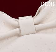 Fortok Dior 2026ss Bow bag White Ostrich embroidery 27×8×18cm - 2