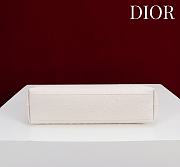 Fortok Dior 2026ss Bow bag White Ostrich embroidery 27×8×18cm - 3