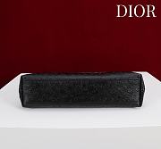 Fortok Dior 2026ss Bow bag Black Ostrich embroidery 27×8×18cm - 2