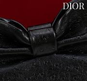 Fortok Dior 2026ss Bow bag Black Ostrich embroidery 27×8×18cm - 5