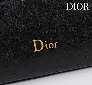Fortok Dior 2026ss Bow bag Black Ostrich embroidery 27×8×18cm - 6
