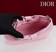 Fortok Dior 2026ss Bow bag Pink Lambskin 27×8×18cm - 4