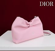 Fortok Dior 2026ss Bow bag Pink Lambskin 27×8×18cm - 2