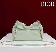 Fortok Dior 2026ss Bow bag Light Green Lambskin 27×8×18cm - 1