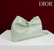 Fortok Dior 2026ss Bow bag Light Green Lambskin 27×8×18cm - 2