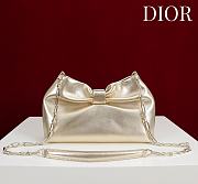 Fortok Dior 2026ss Bow bag Gold Glossy Leather 27×8×18cm - 1