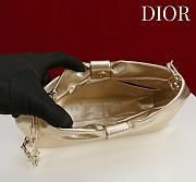Fortok Dior 2026ss Bow bag Gold Glossy Leather 27×8×18cm - 2
