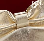 Fortok Dior 2026ss Bow bag Gold Glossy Leather 27×8×18cm - 6