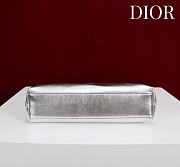 Fortok Dior 2026ss Bow bag Silver Glossy Leather 27×8×18cm - 6