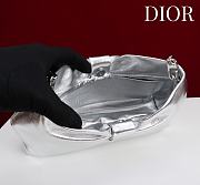 Fortok Dior 2026ss Bow bag Silver Glossy Leather 27×8×18cm - 4