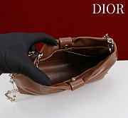Fortok Dior 2026ss Bow bag Dark Brown Lambskin 27×8×18cm - 2