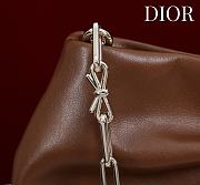 Fortok Dior 2026ss Bow bag Dark Brown Lambskin 27×8×18cm - 4