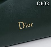 Fortok Dior 2026ss Bow bag Dark Olive Green Lambskin 27×8×18cm - 2