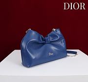 Fortok Dior 2026ss Bow bag Navy Dark Lambskin 27×8×18cm - 5