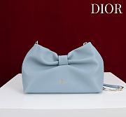 Fortok Dior 2026ss Bow bag Sky Blue Lambskin 27×8×18cm  - 1