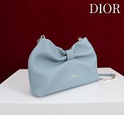 Fortok Dior 2026ss Bow bag Sky Blue Lambskin 27×8×18cm  - 3