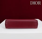 Fortok Dior 2026ss Bow bag Burgundy Lambskin 27×8×18cm - 3