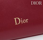 Fortok Dior 2026ss Bow bag Burgundy Lambskin 27×8×18cm - 6