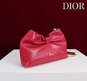 Fortok Dior 2026ss Bow bag Red Lambskin 27×8×18cm - 4