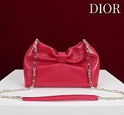 Fortok Dior 2026ss Bow bag Red Lambskin 27×8×18cm - 2