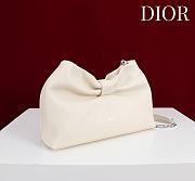 Fortok Dior 2026ss Bow bag Ivory Lambskin 27×8×18cm - 2