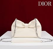 Fortok Dior 2026ss Bow bag Ivory Lambskin 27×8×18cm - 3