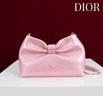Fortok Dior 2026ss Bow bag Glossy Pink 27×8×18cm